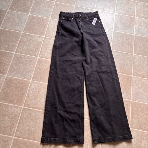 GAP Black Flare Wide Leg Jeans - Picture 7 of 10
